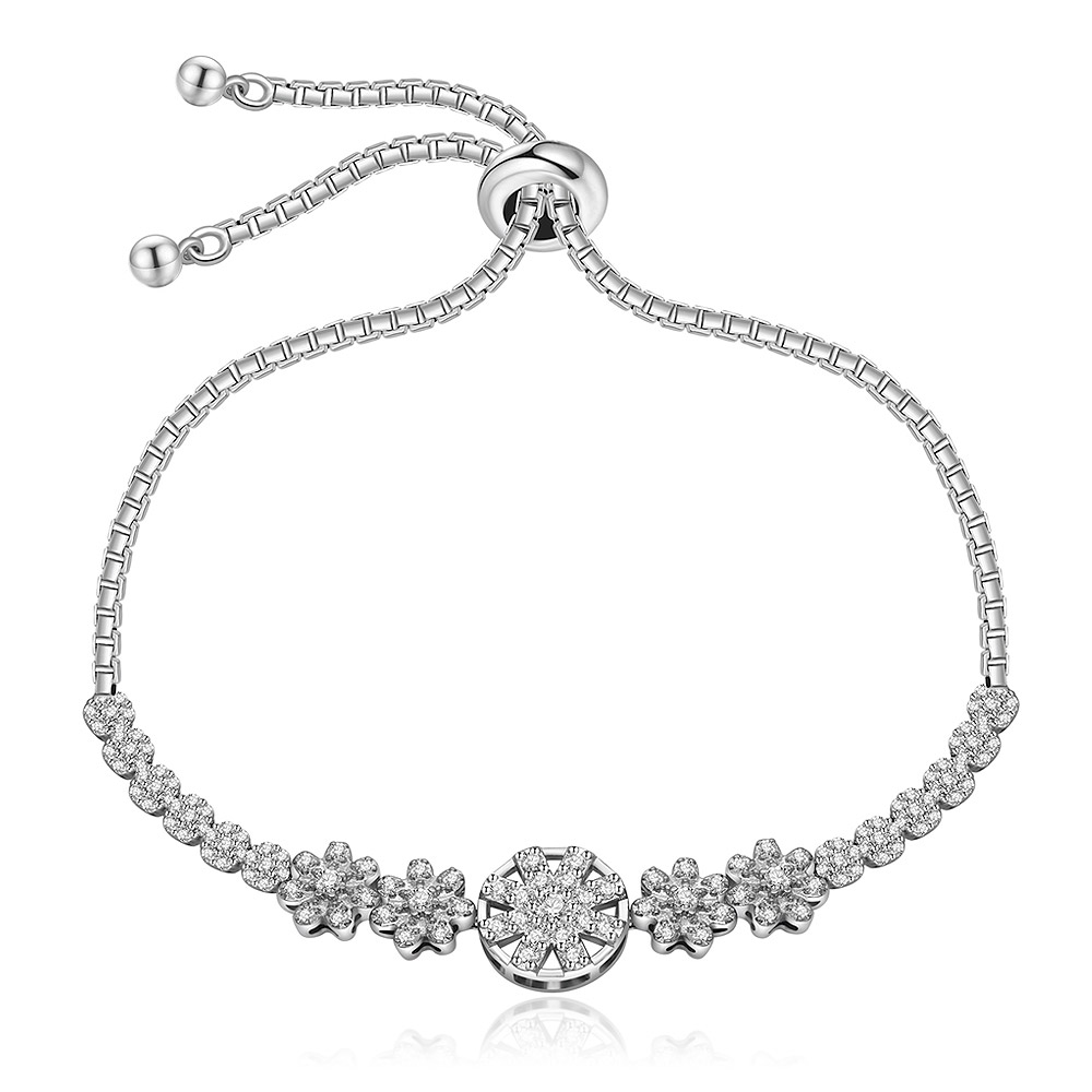 Fancy Flower Silver Bracelet